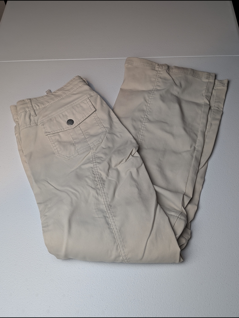 prAna Breathe Convertible Hiking Pants Zip-Off Shorts Khaki Size 10